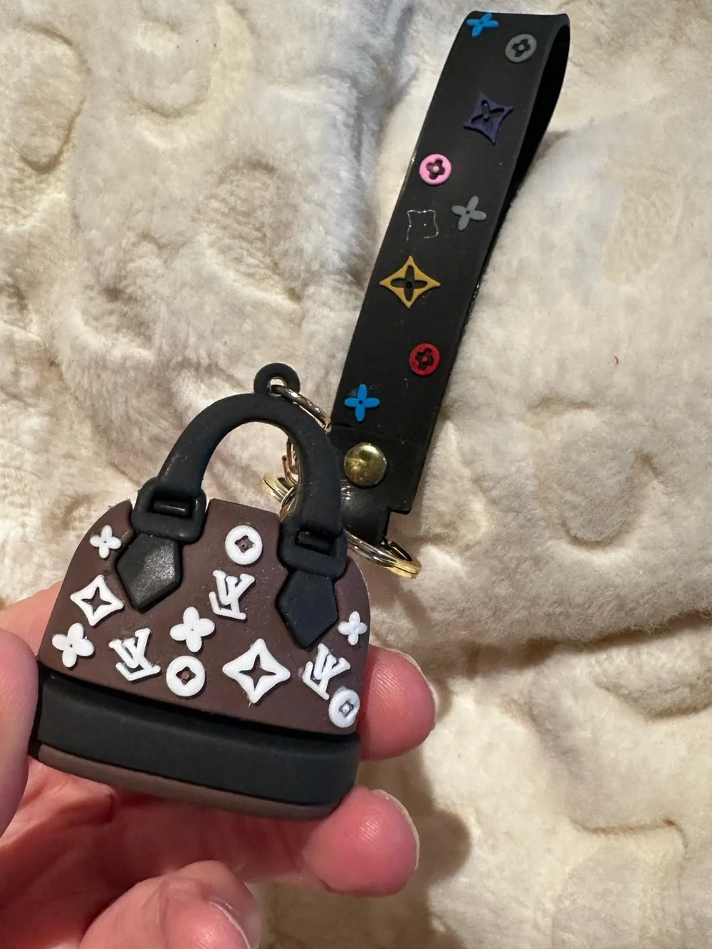 LV Keyflob Bagclip plastic with Gold Hardware NEW